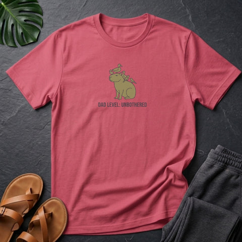Capybara Dad Level Unbothered T-Shirt