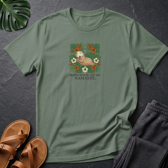 Capybara Bloom Where You Are Namaste