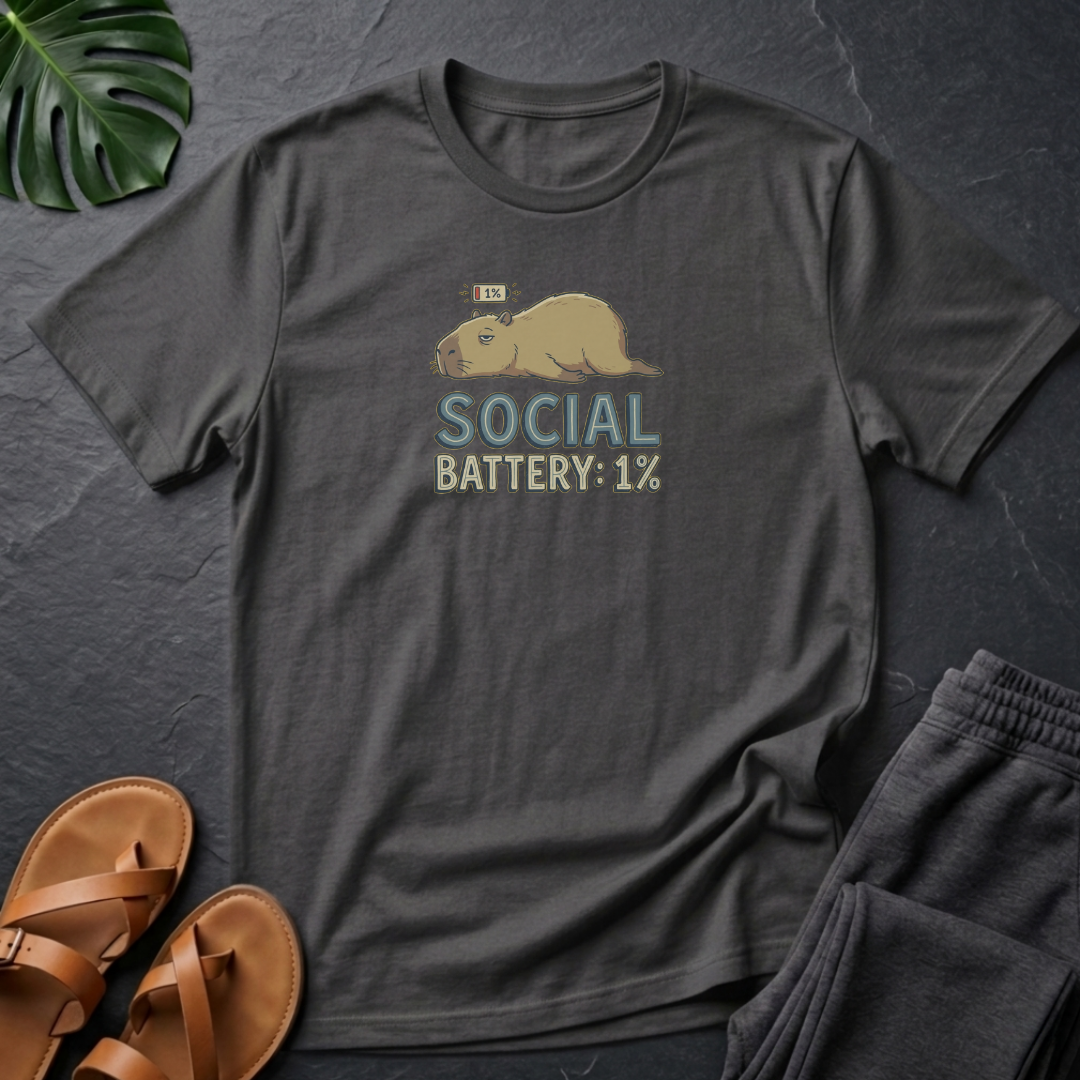 Social Battery Capybara T-shirt