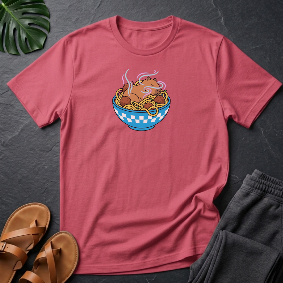 Spaghetti Dreaming Capyabara T Shirt
