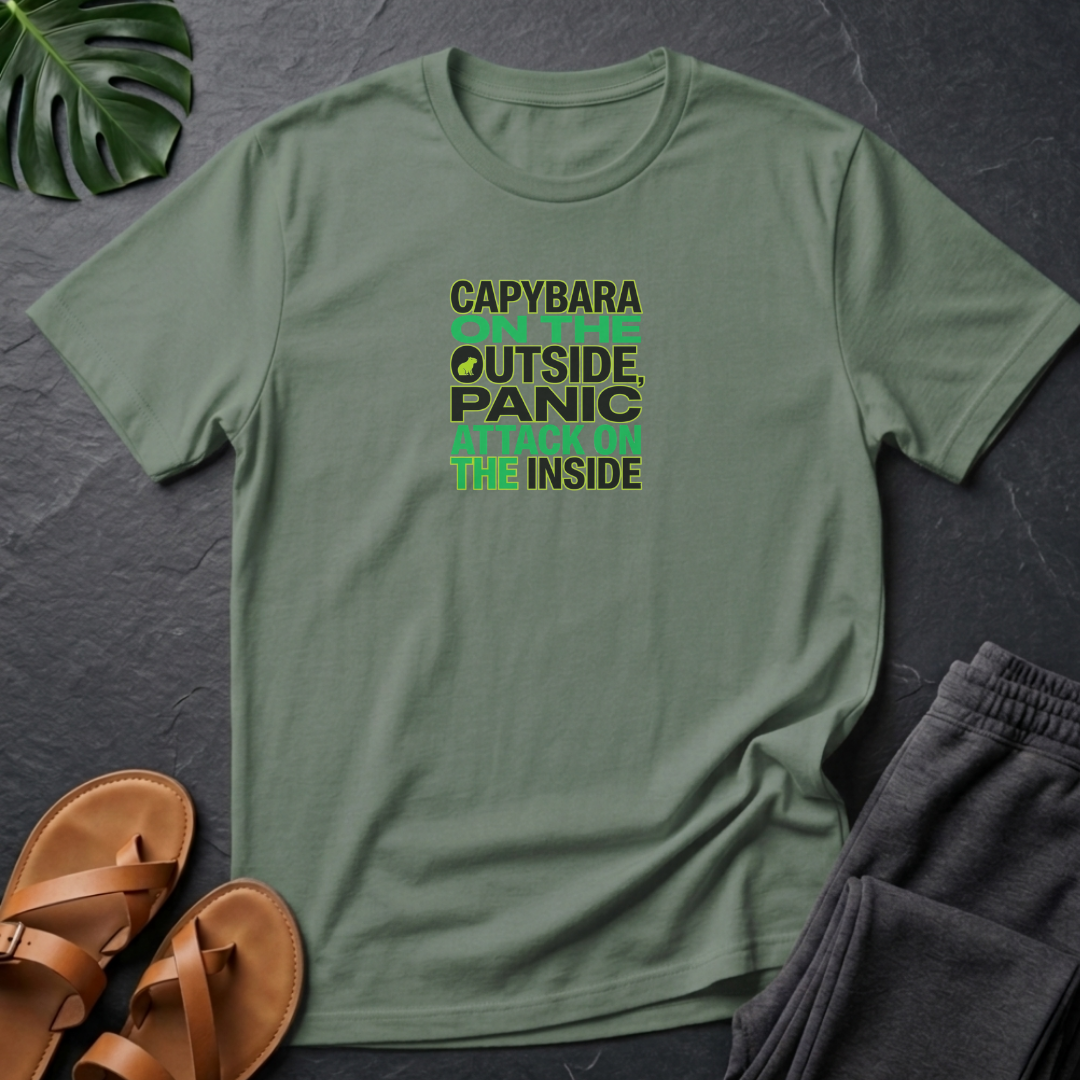 Capybara On The Outsidde Panic Attack On The Inside