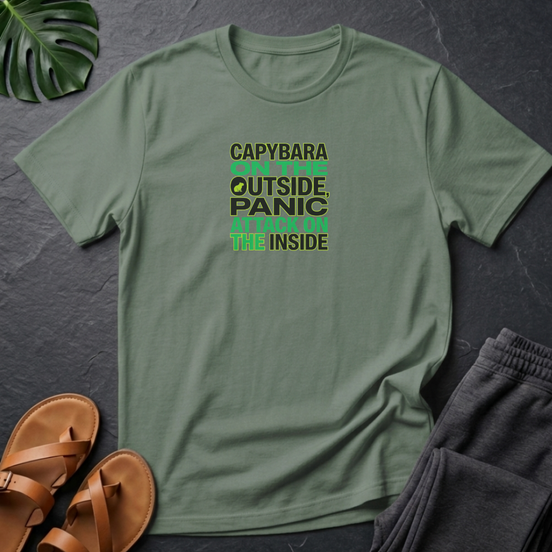 Capybara On The Outsidde Panic Attack On The Inside