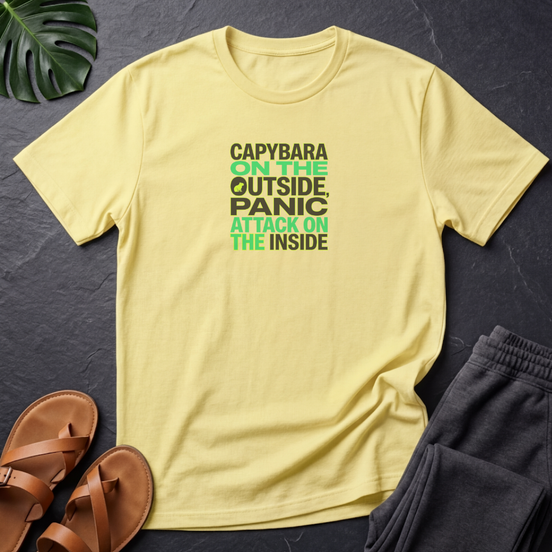 Capybara On The Outsidde Panic Attack On The Inside