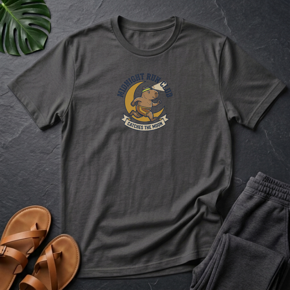 Capybara Midnight Run Club Catches The Moon
