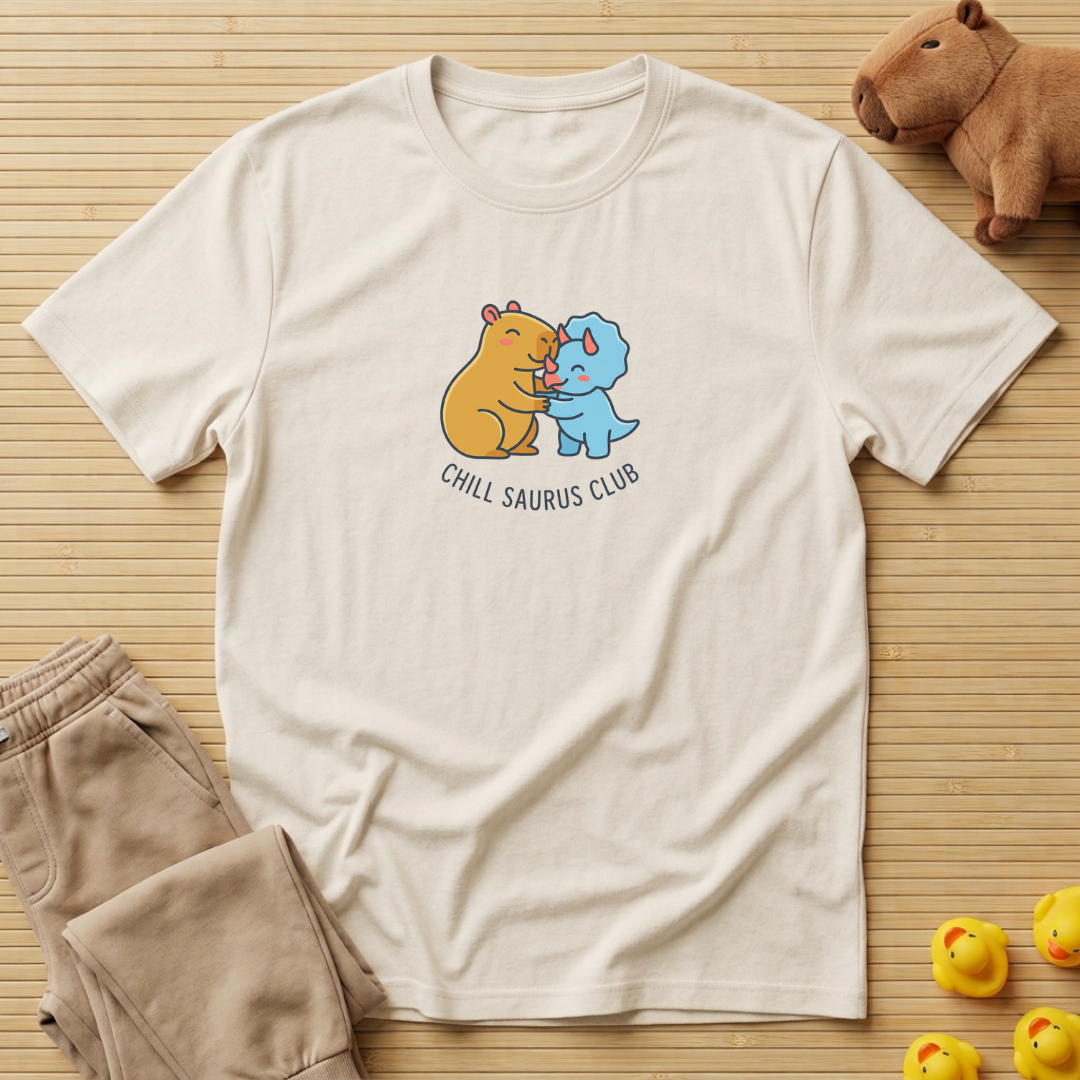 Capybara Club Chill Saurus T-shirt