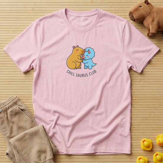 Capybara Club Chill Saurus T-shirt
