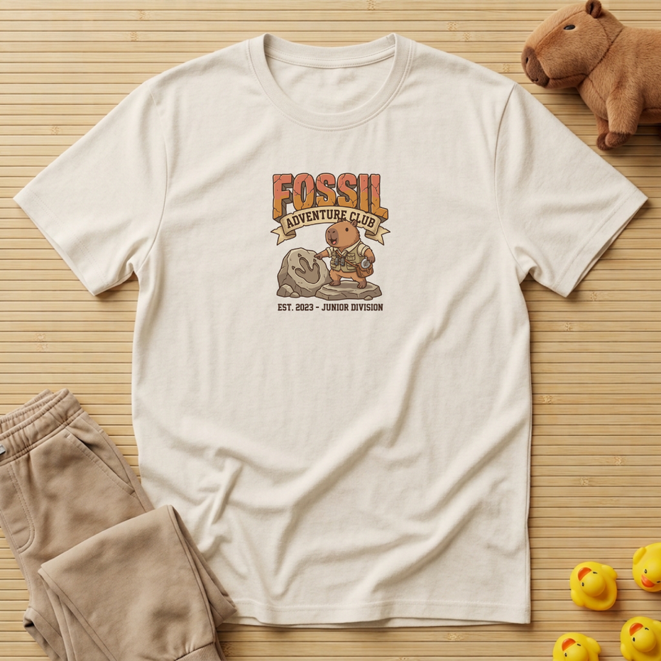 Capybara Fossil Adventure Club T-shirt