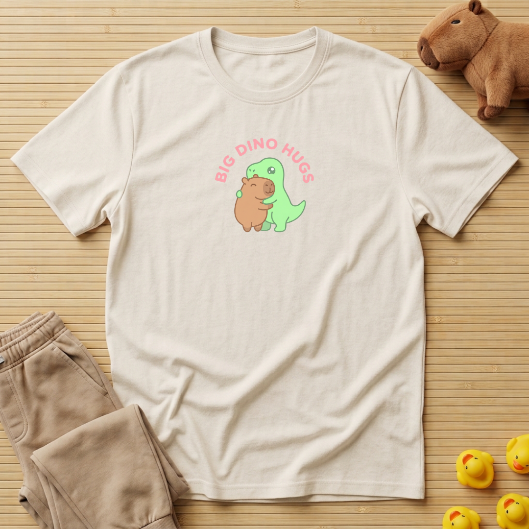 Capybara Big Dino Hugs T-shirt