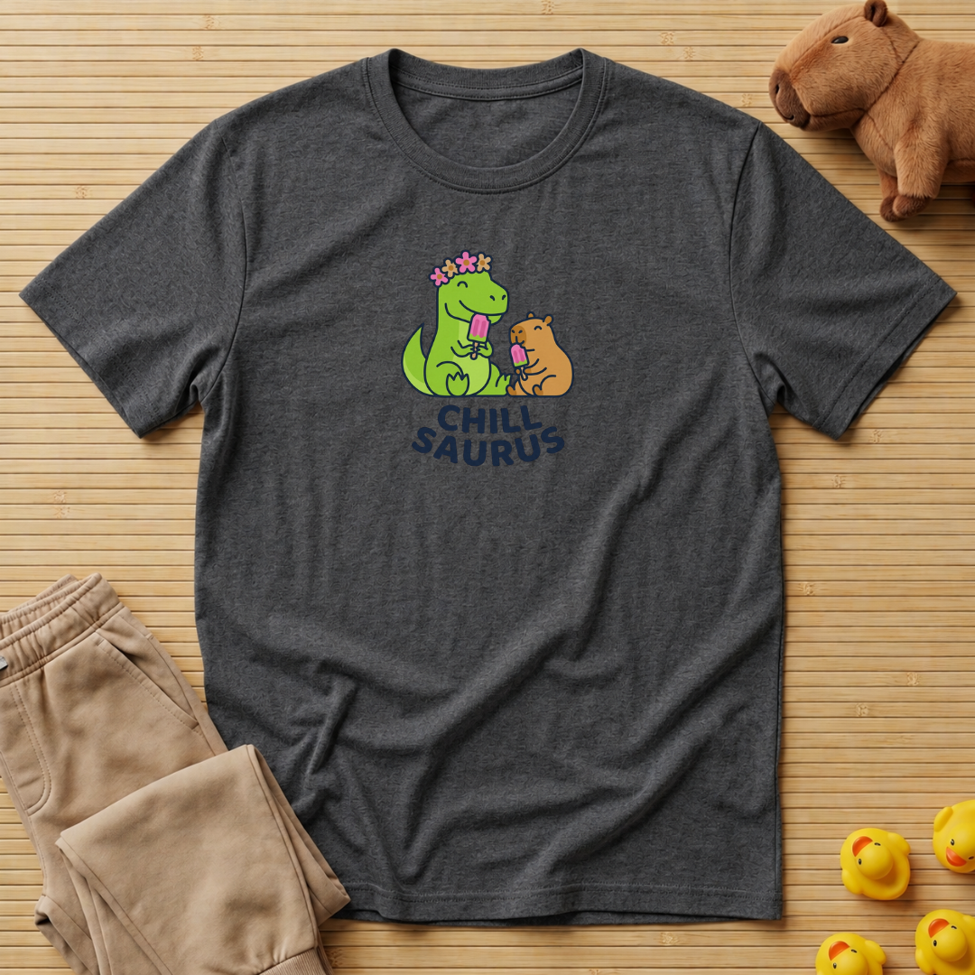 Capybara Chill Saurus Dino T-shirt