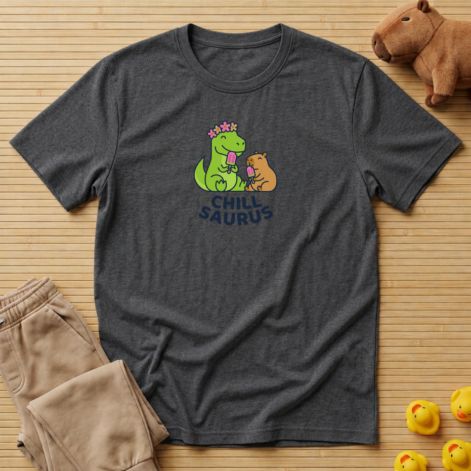 Capybara Chill Saurus Dino T-shirt