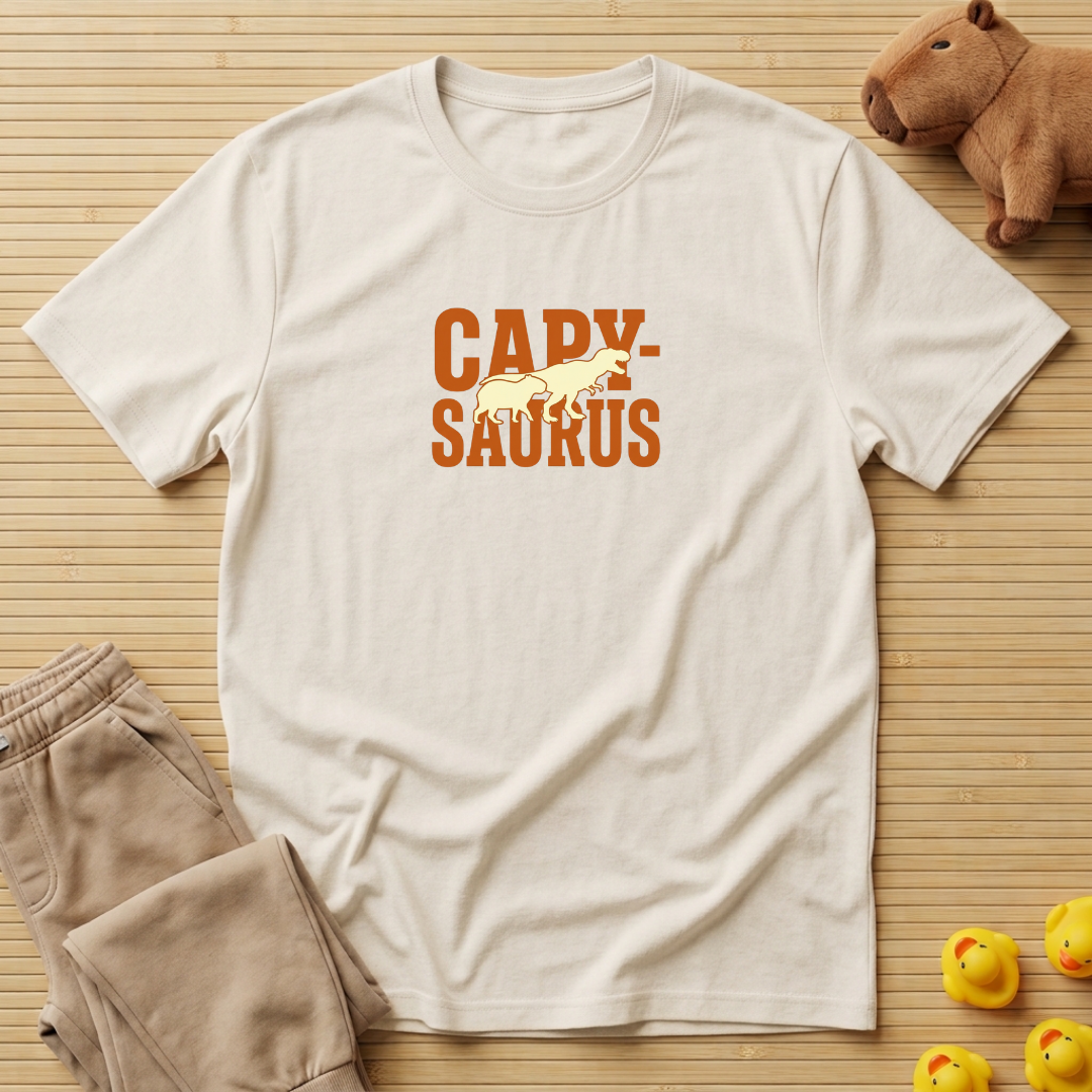 Capybara Capy-Saurus Letters T-shirt