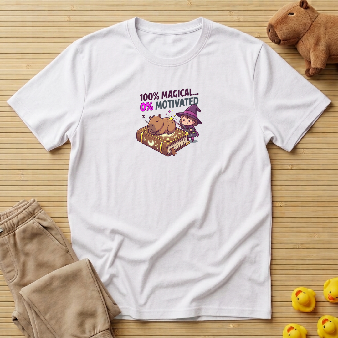 Capybara 100% Magical 0% Motivated T-shirt