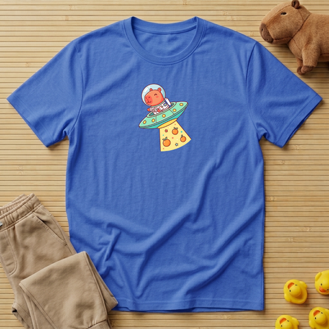 Capybara Space Orange T-Shirt