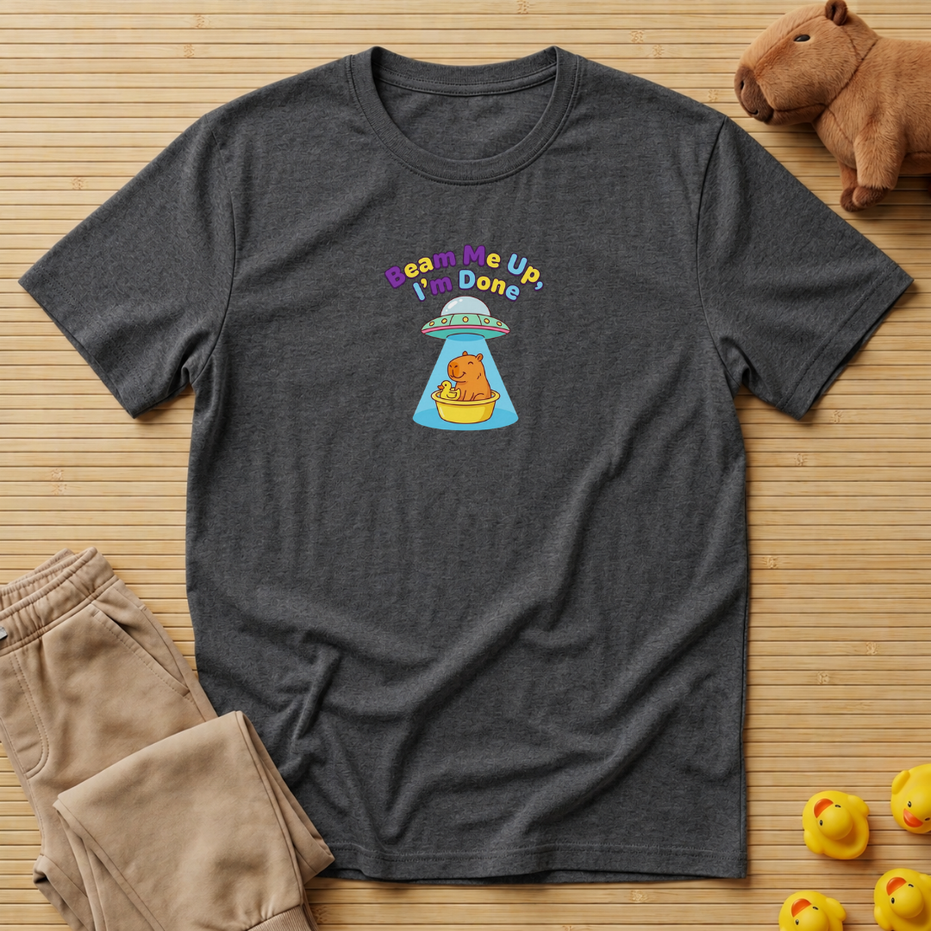 Capybara Beam Me Up, I'm Done T-shirt