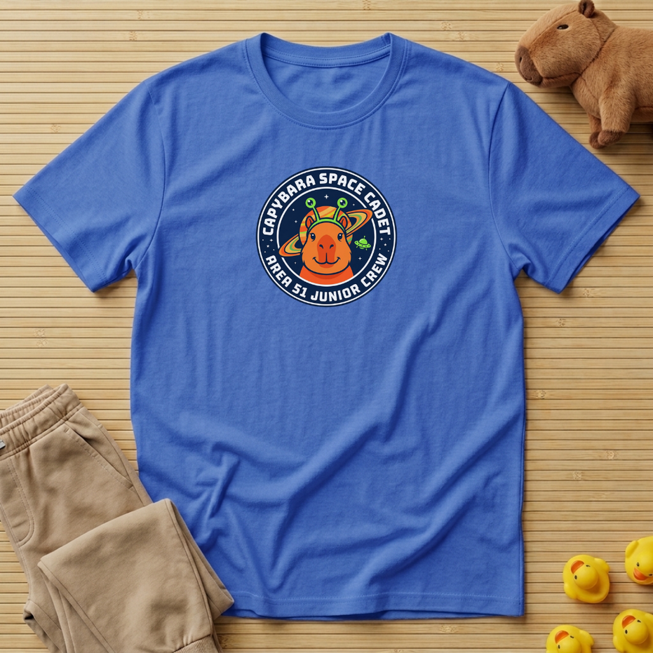 Capybara Space Cadet Area 51 Junior Crew T-shirt