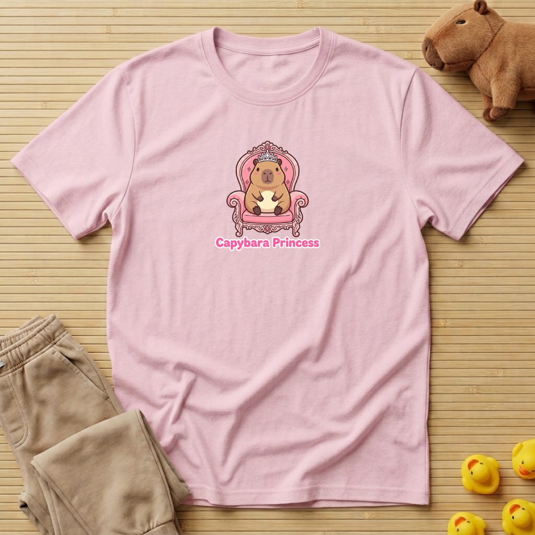 Capyabara Princess Throne T-shirt