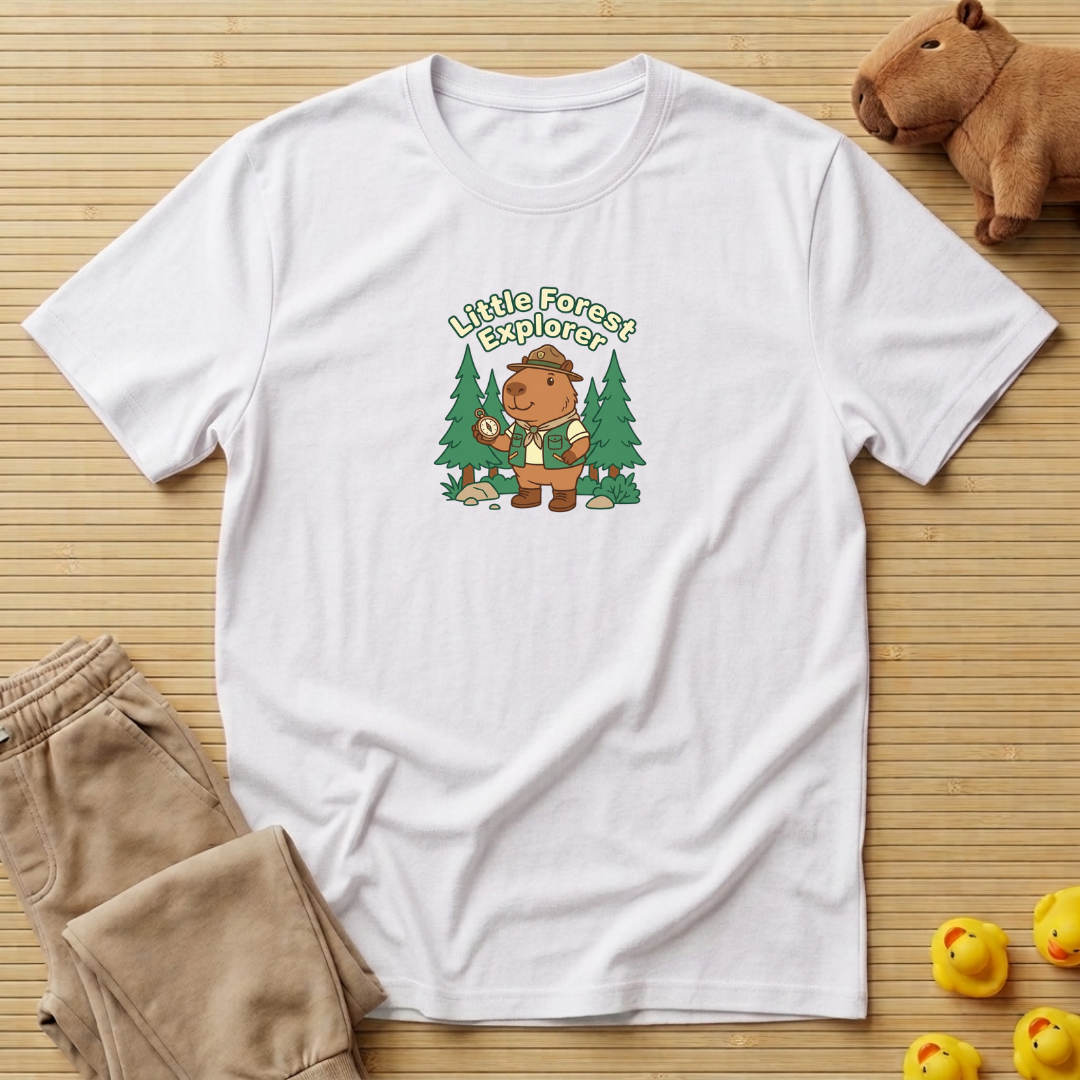 Capybara Little Forest Explorer T-shirt