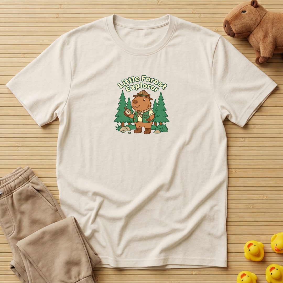 Capybara Little Forest Explorer T-shirt