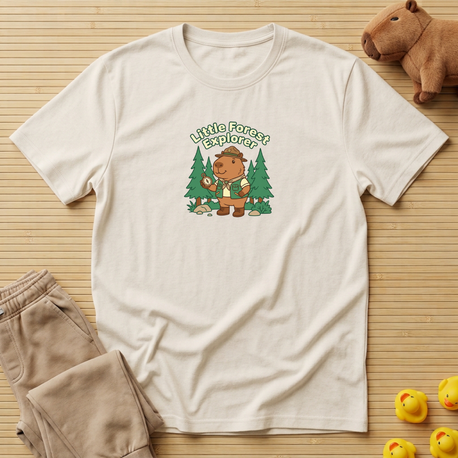 Capybara Little Forest Explorer T-shirt