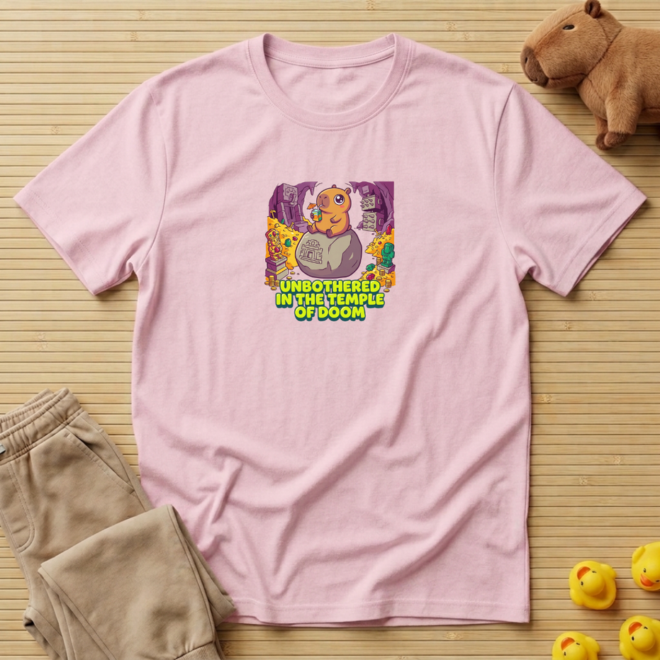 Capybara Unbothered In The Temple Of Doom T-Shirt