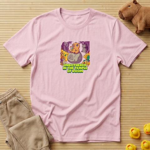 Capybara Unbothered In The Temple Of Doom T-Shirt
