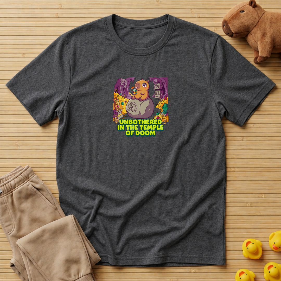 Capybara Unbothered In The Temple Of Doom T-Shirt