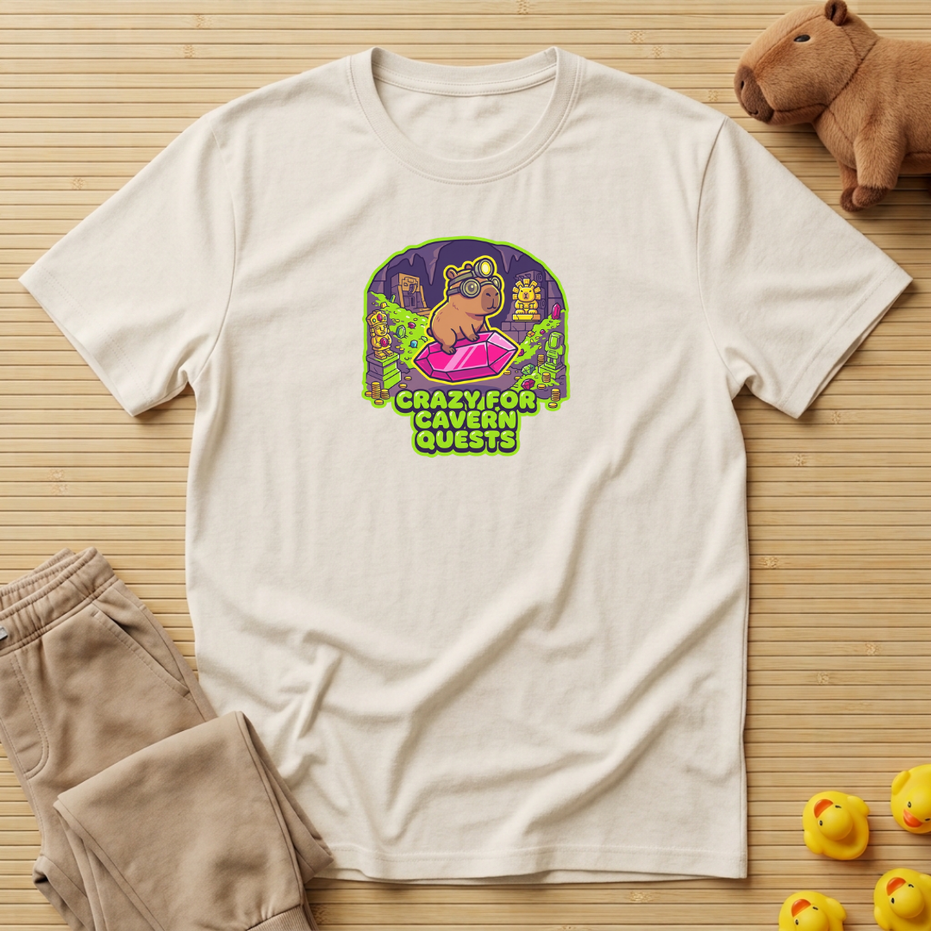 Capybara Crazy For Cavern Quests T-Shirt