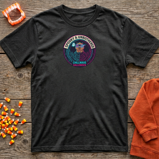 Spooky & Unbothered Chillwave Halloween Capy T-Shirt